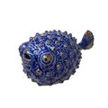 Sagebrook Home Sagebrook Home 10574 8 in. Ceramic Puffer Fish Figurine; Blue 10574